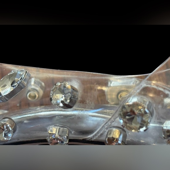 Good American NEW Clear Pointed-Toe Crystal Embellished Pumps Diamonds Forever - Picture 8 of 10